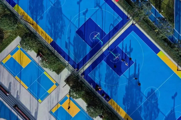 江北区石子山社区体育文化公园。重庆市规划和自然资源局供图