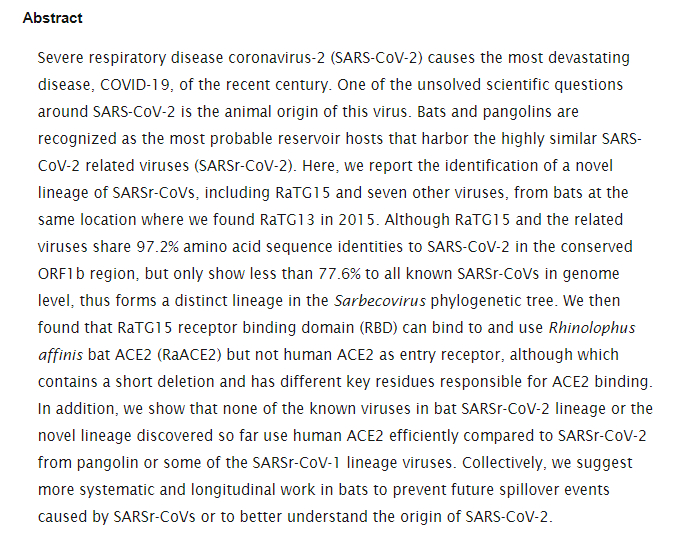图为石正丽等人预发布的那篇介绍冠状病毒的论文
