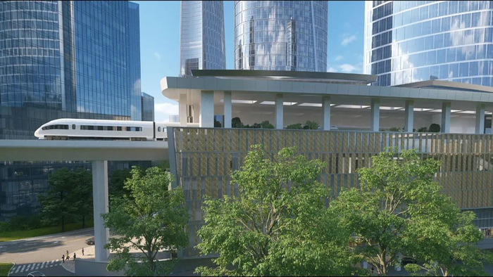 化龙桥轨道站效果图 重庆万科供图