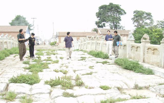 图为《古运回望图》张家湾段采风资料图