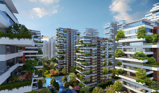 中国铁建·花语墅户户270°景观面效果图