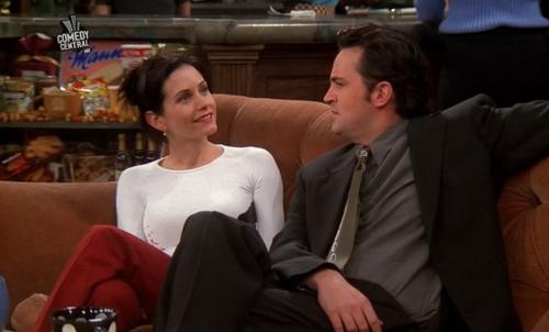 ▲莫妮卡和钱德勒的感情戏是一场意外。