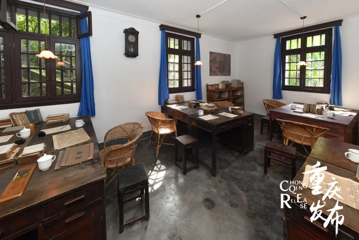 中共中央南方局暨八路军驻重庆办事处大楼旧址的内部。邹乐 摄