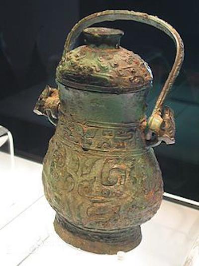 中国 古銅宣徳銅 洪字底款福禄寿禧 酒盃 一對 C R7094E