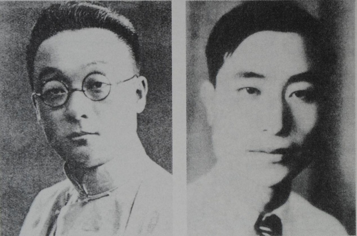 校歌词曲作者罗庸（左）张清常（右）（西南联大博物馆供图）