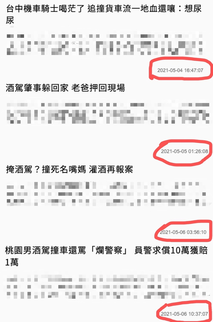 岛内几乎每天都有酒驾事件发生