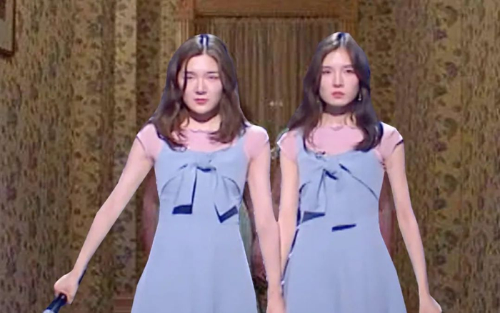 颜怡颜悦在节目中模仿《闪灵》令人叹服。