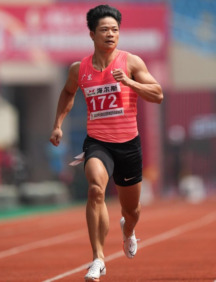 苏炳添再度打开10秒大关。新华社供图