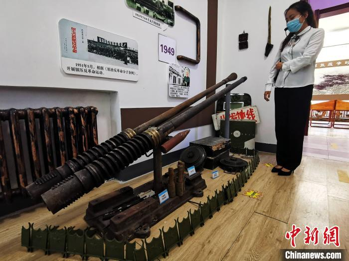 曾经设在佳木斯热电厂的武器。　姜辉 摄