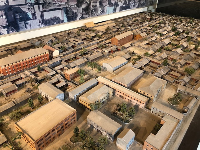 史家胡同博物馆展出的史家胡同沙盘