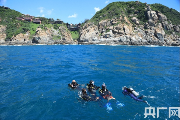 潜水爱好者下水。央广网发 郑立品 摄