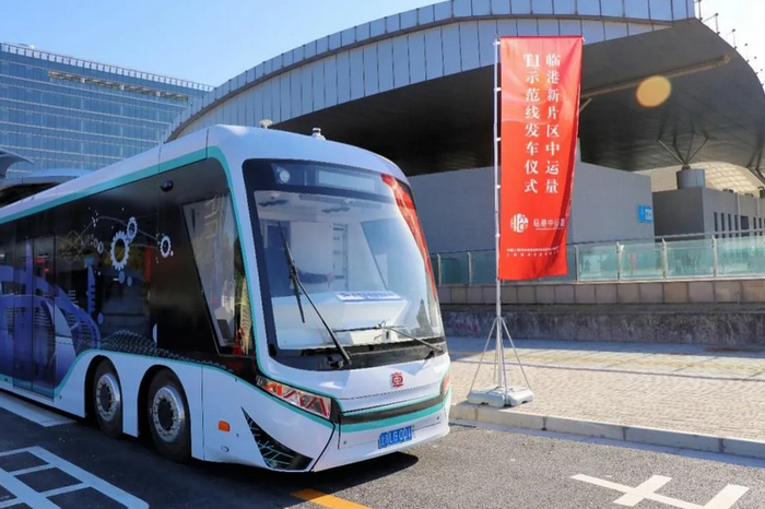  临港中运量1号线本文图片均为“临港交通”微信公号图