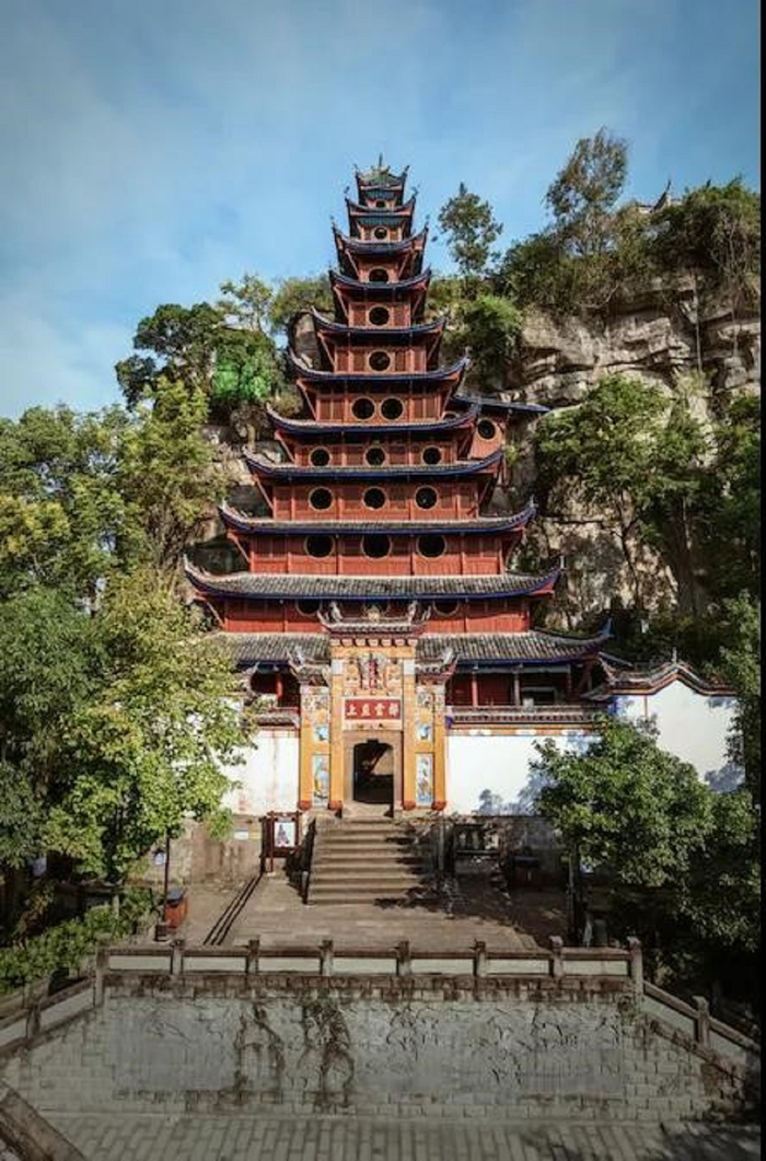 　　建筑奇迹石宝寨（央广网发 忠县文旅委供图）