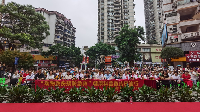 “动物致伤预防急救”健康科普宣传巴渝行活动在南岸区南坪街道西路社区举行。受访者供图