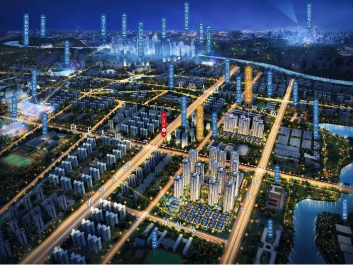 （万科翡翠中央效果图，企业供图，央广网发）