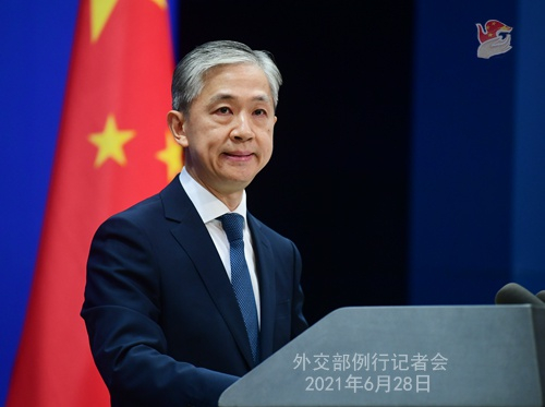 外交部发言人汪文斌。 薛伟 摄