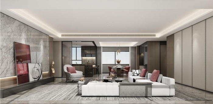 （约230㎡户型精装效果图，龙湖供图，央广网发）