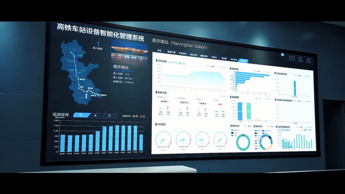 南京南站设备智能化管理平台（央广网发 钟钰 摄）