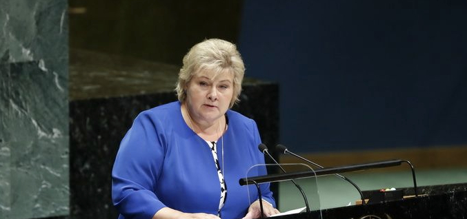 挪威首相索尔贝格 资料图