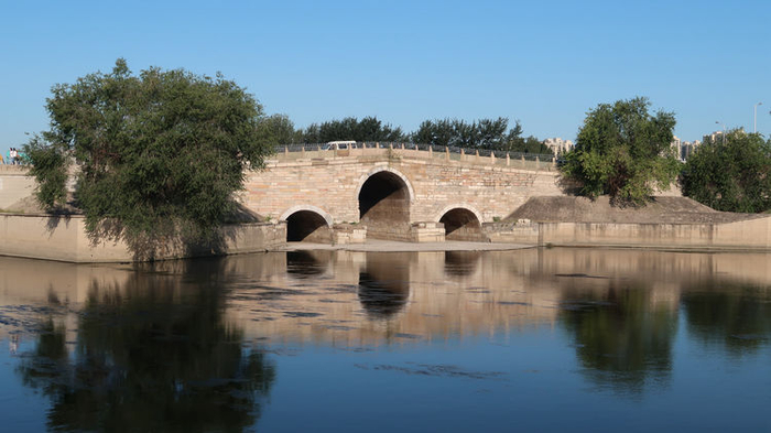 图为《古运回望图》采风资料图