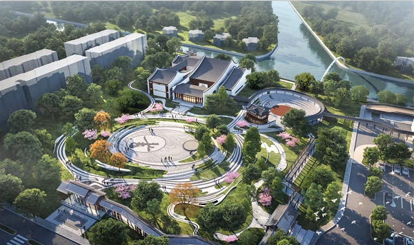 　　黄埭评弹公园效果图（央广网发 通讯员供图）