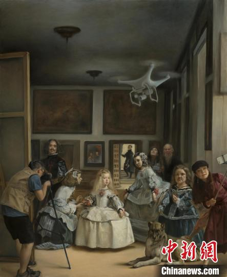 图为庞茂琨作品《被直播的现场》。　受访人供图