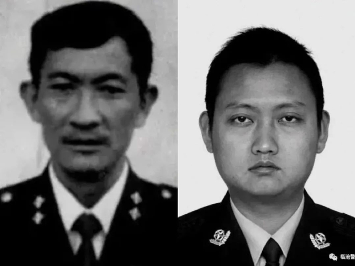 图为张从顺（左）、张子权父子。临沧市公安局供图