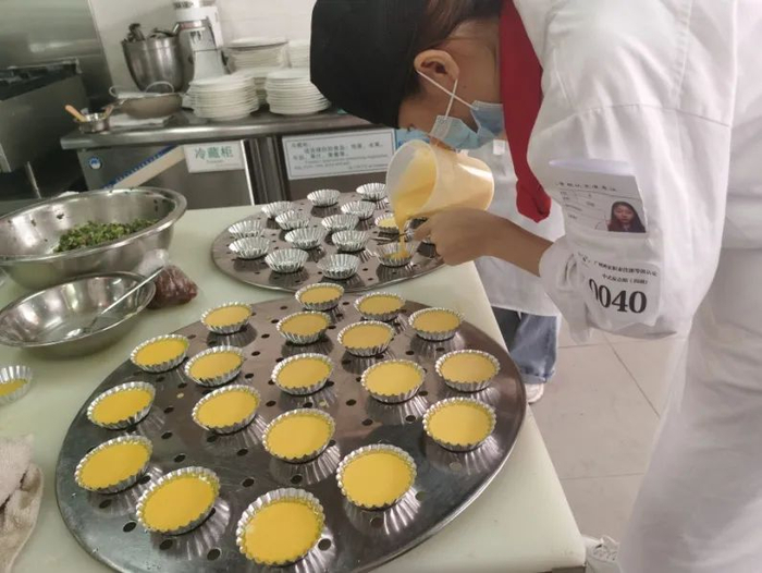 考生独立完成职业技能等级认定考核品种。受访者供图