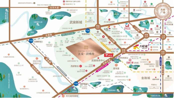 （正荣.润锦府区位图、正荣润锦府提供、央广网发）