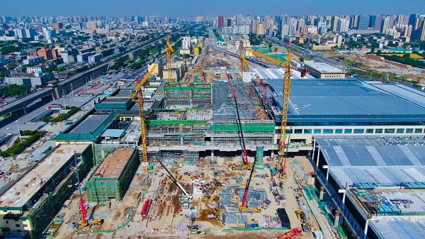 施工现场（央广网发 西安火车站供图）