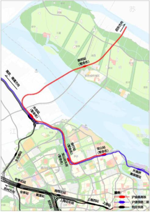 △启东至上海段规划方案示意图