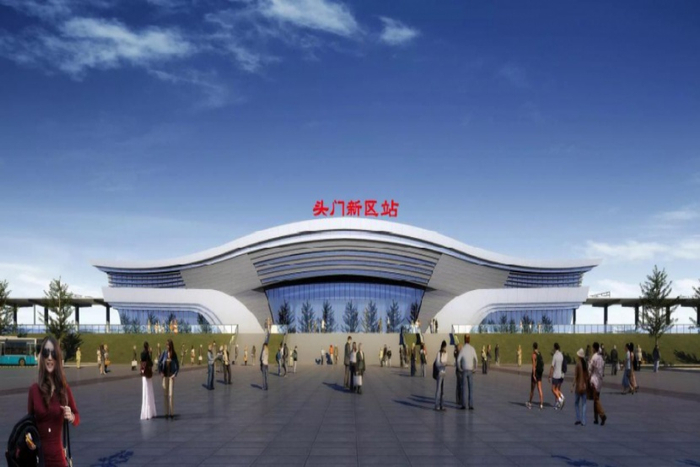 （头门港新区站意向图，中南供图，央广网发）