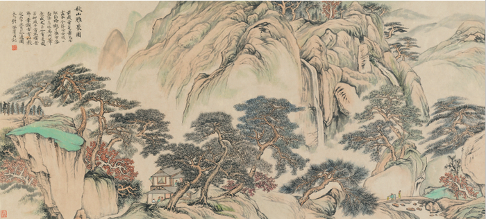 顾振乐《秋山雅聚图》