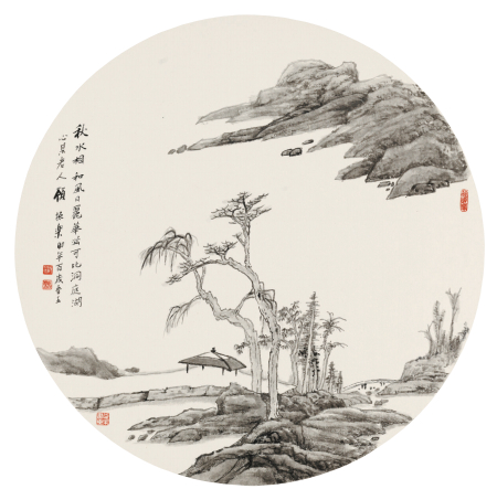 顾振乐《秋水和风图》