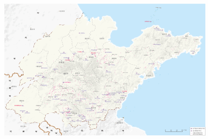 大汶口文化遗存分布图