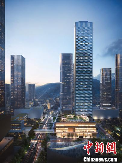 深圳太子湾瑞玺大厦项目效果图 中建四局 供图
