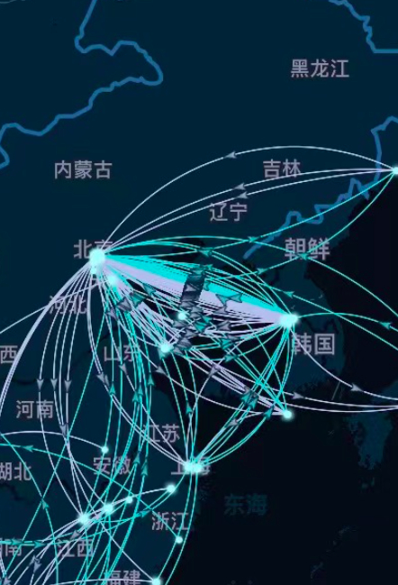 安易手机里的航线图 图由受访者提供