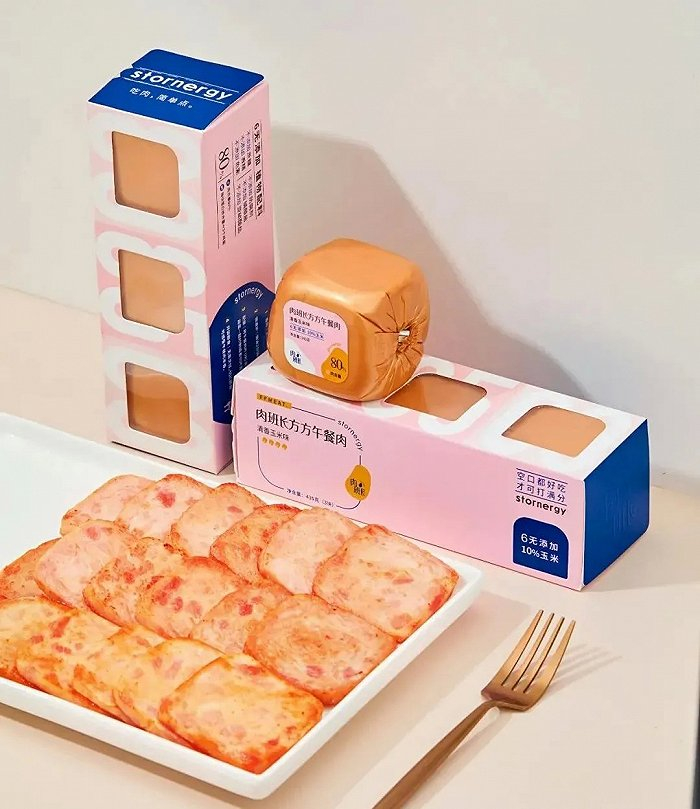 肉班长新品“方方午餐肉”，图片来源：肉班长微信公众号