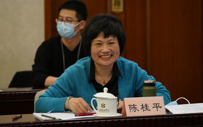 北京市人大代表、麦子店街道枣营北里社区居委会主任陈桂平。新京报记者 王飞 摄