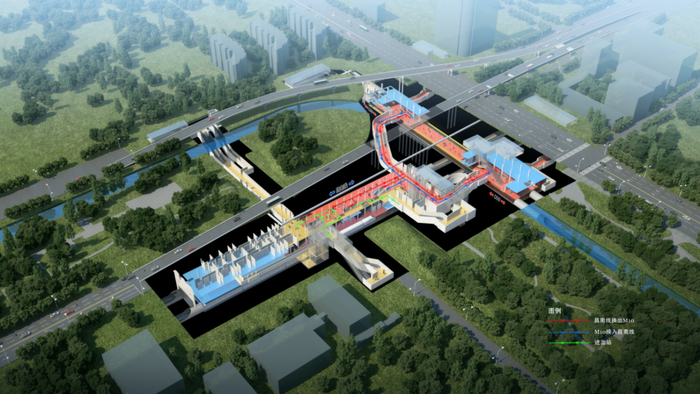 西土城站效果图。京投所属轨道公司供图