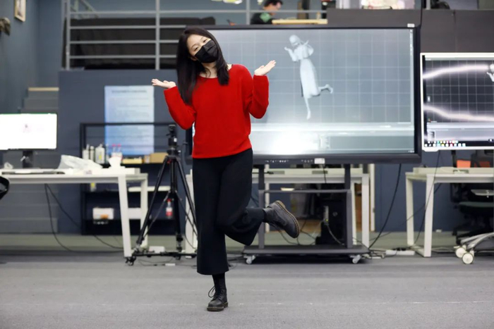 2022年1月4日，杭州一位动捕演员。视觉中国供图