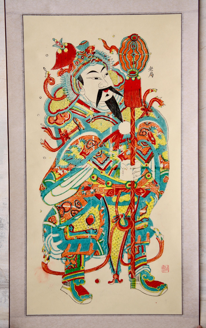 八大门神年画之一。受访者供图