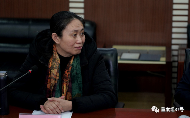 　1月11日上午，江秋莲在案件座谈会现场。&nbsp;&nbsp;新京报记者 彭镜陶摄