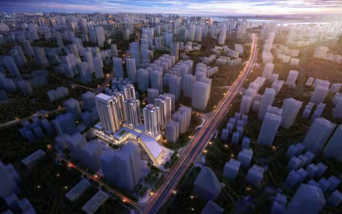 红旗河沟公交站场TOD项目效果图