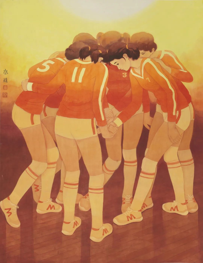 决战之前 徐启雄 中国画 104.5×81cm 1984年 中国美术馆藏