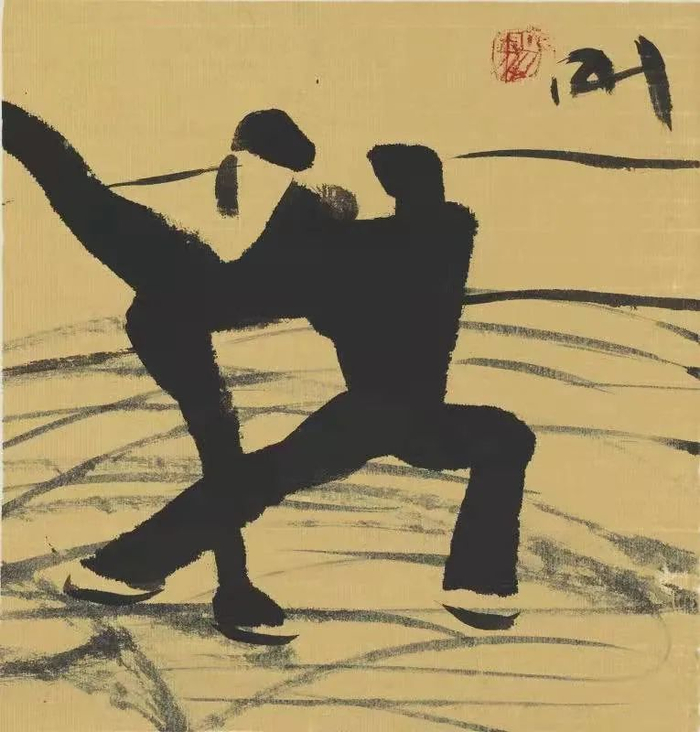 冰舞-3 杨刚 中国画 37×41cm 2011年 中国美术馆藏