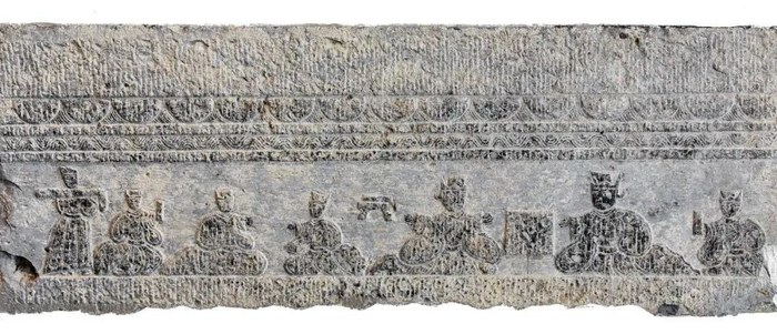 汉画像石宴饮六博图。摄影/秋影随风，来源/图虫创意