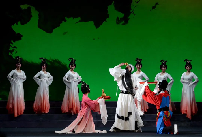 大型秦腔新编历史剧《李白长安行》。新华社记者刘潇摄