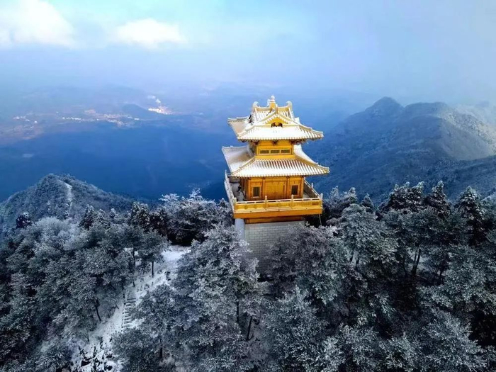 天姥山雪景。受访单位供图（俞晓委摄）