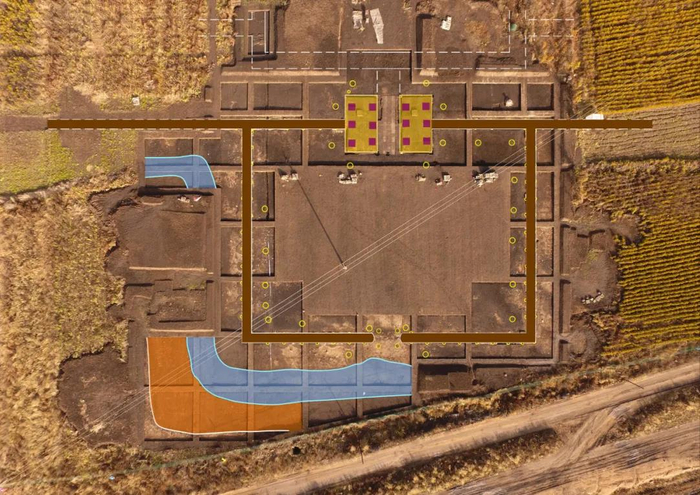 太子城遗址南门与瓮城。太子城遗址考古队供图
